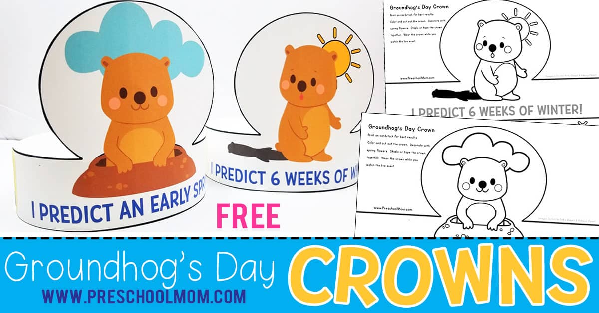 Groundhogs day preschool printables