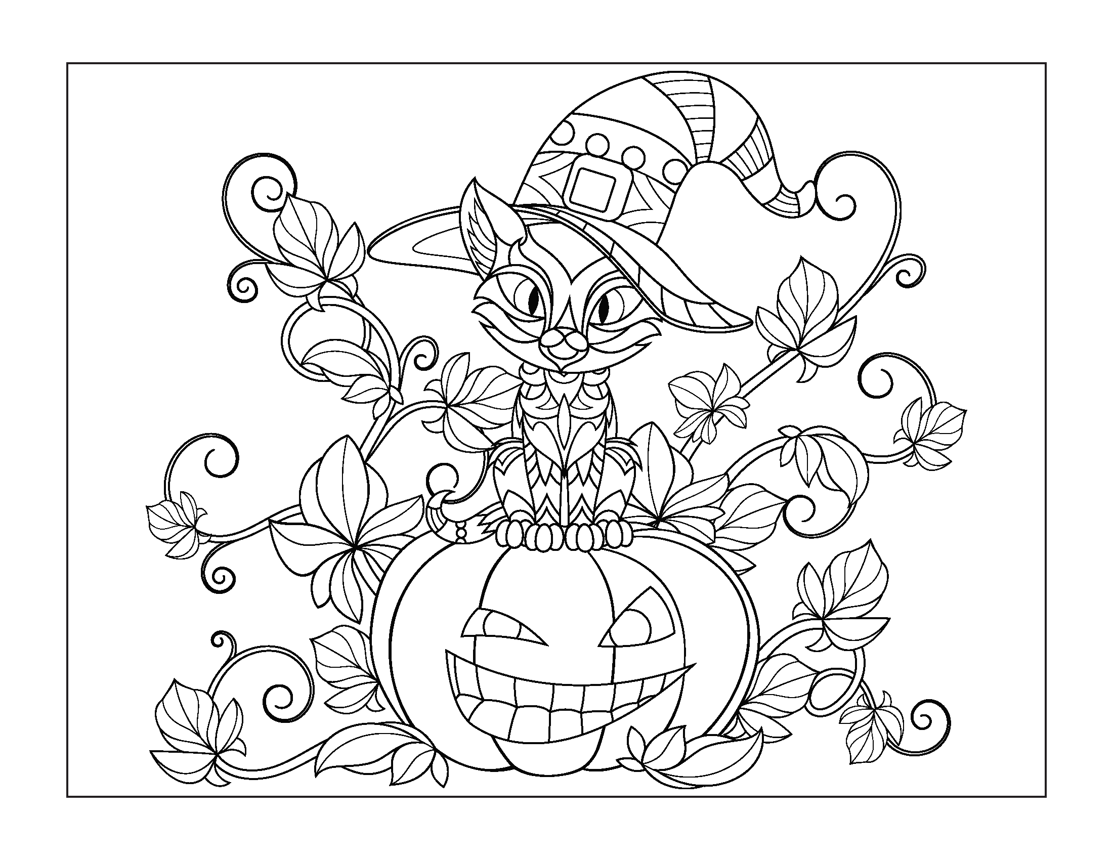 Halloween coloring pages for older kids