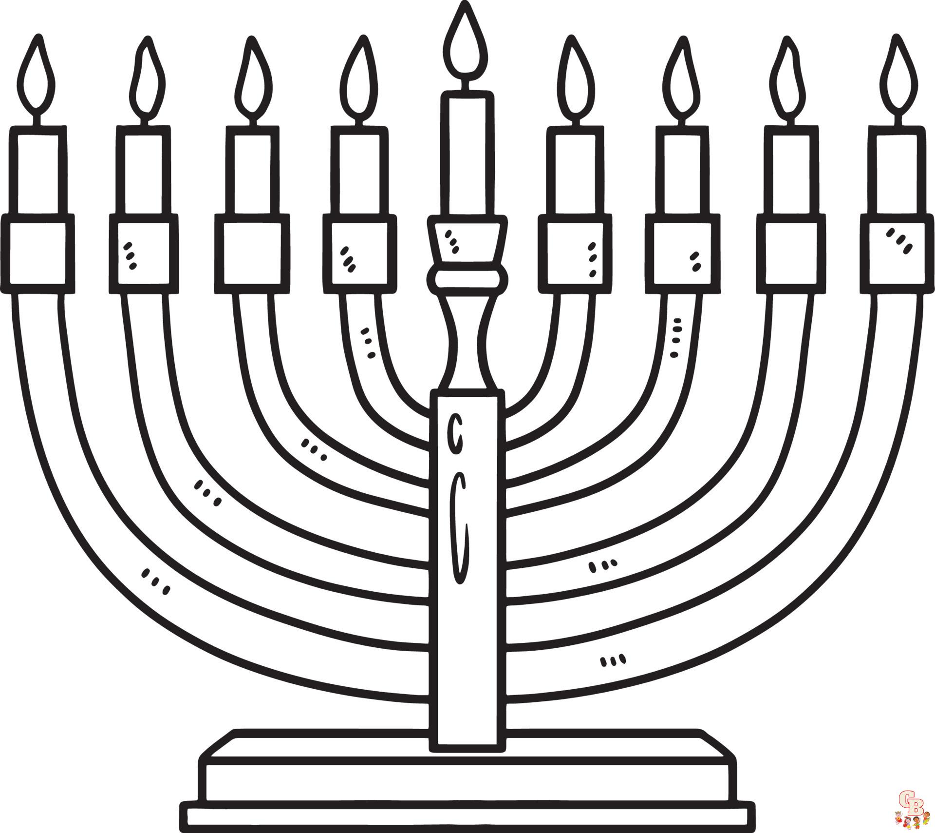 Hanukkah coloring pages for kids