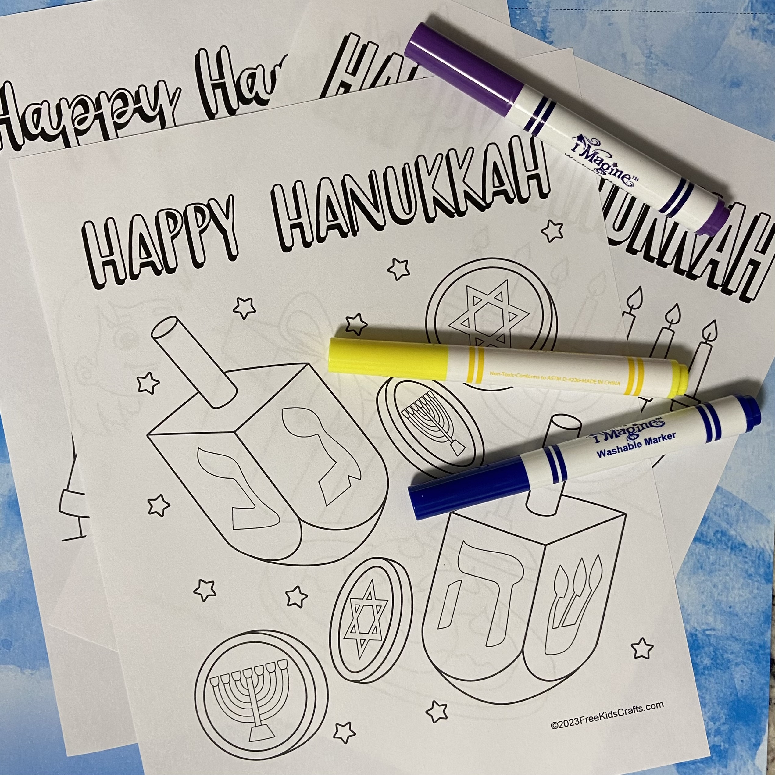 Printable hanukkah coloring pages