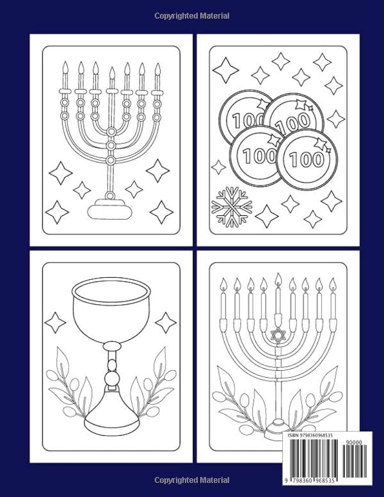 Hanukkah coloring book for kids ages