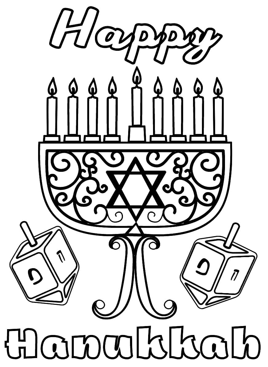 Hanukkah coloring pages