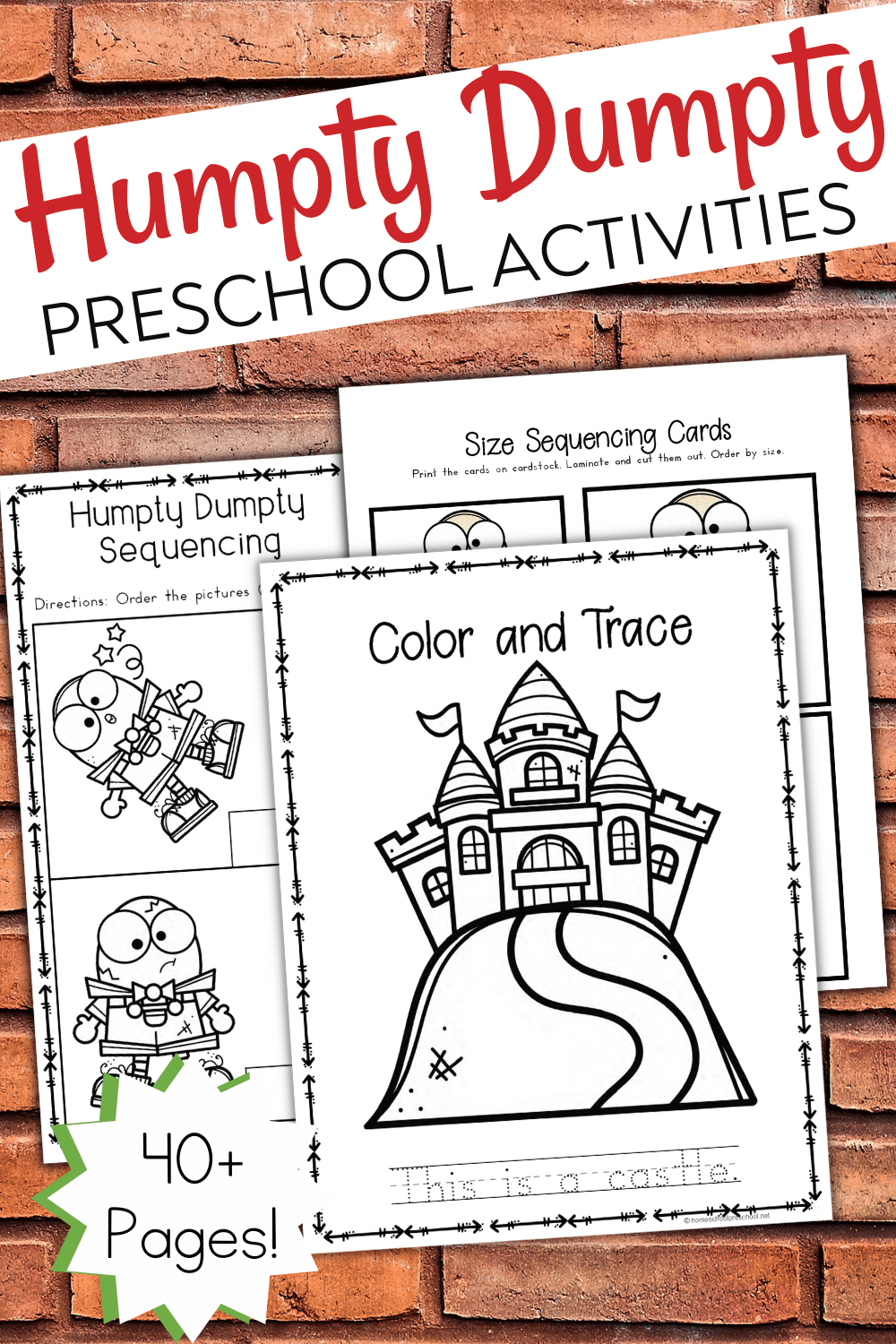 Humpty dumpty preschool printables free homeschool deals