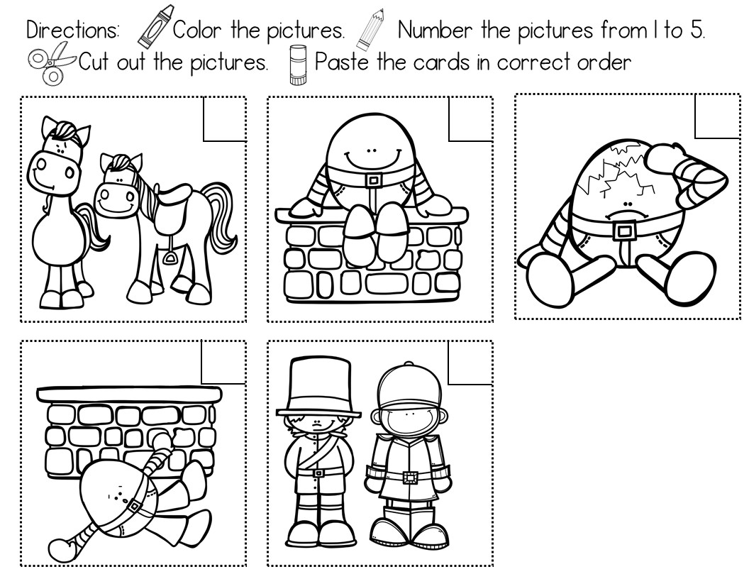 Humpty dumpty sequencing activities made by teachers