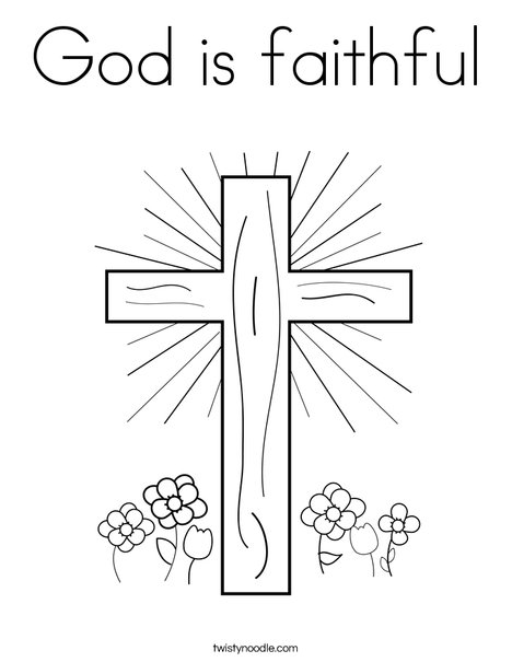 God is faithful coloring page
