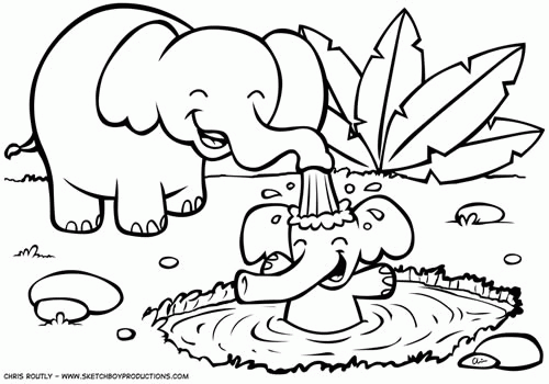 Preschool jungle coloring pages