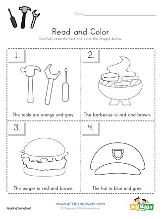 Labor day read and color worksheet all kids network