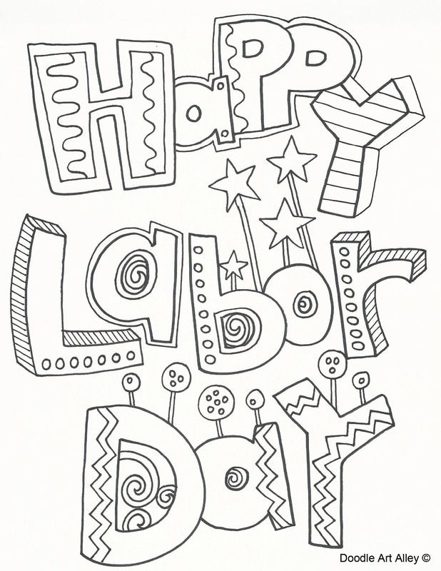 Labor day coloring pages from doodle art alley print and enjoy labor day crafts labour day coloring pages
