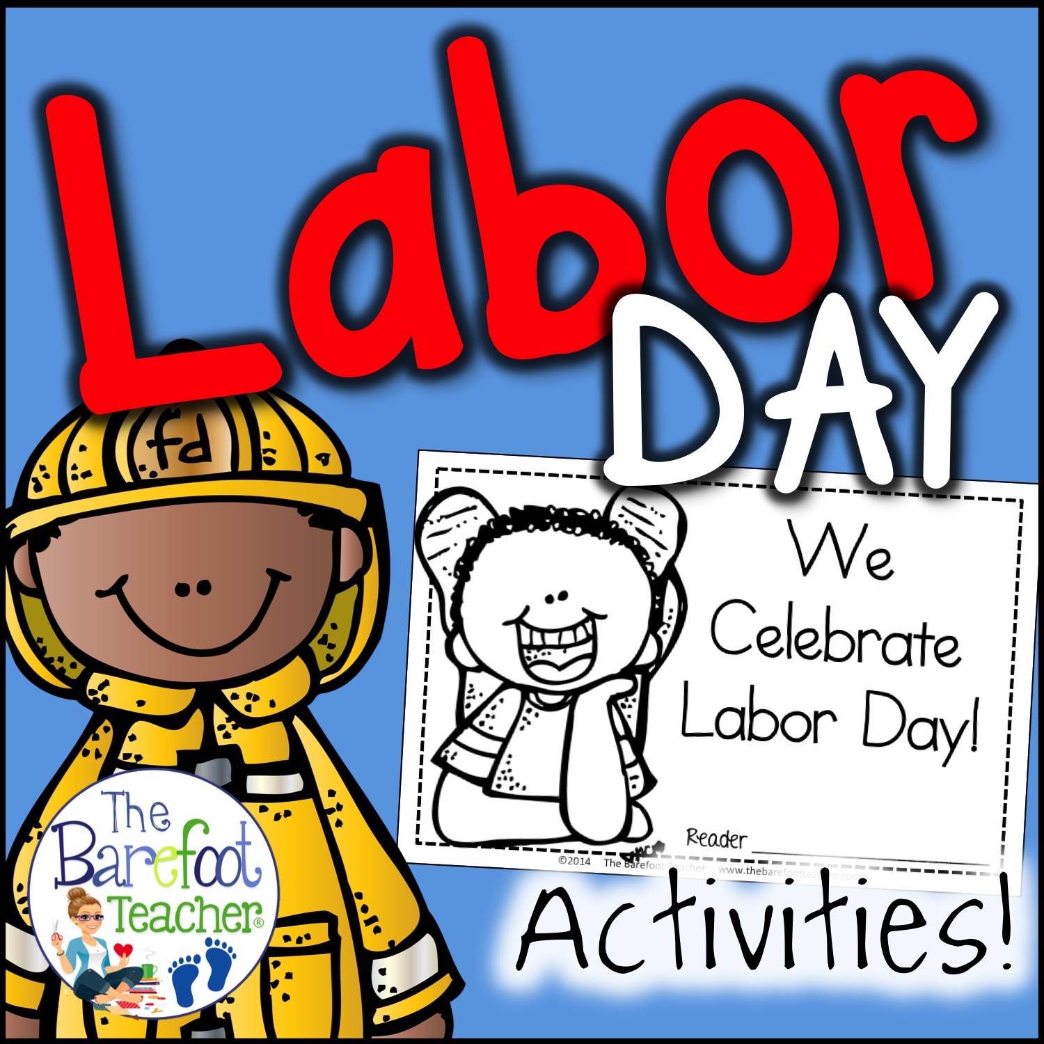 Labor day emergent reader and munity helpers activities the barefoot teacher