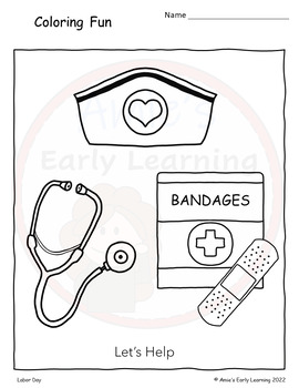 Labor day coloring pages for preschool prek kindergarten printable