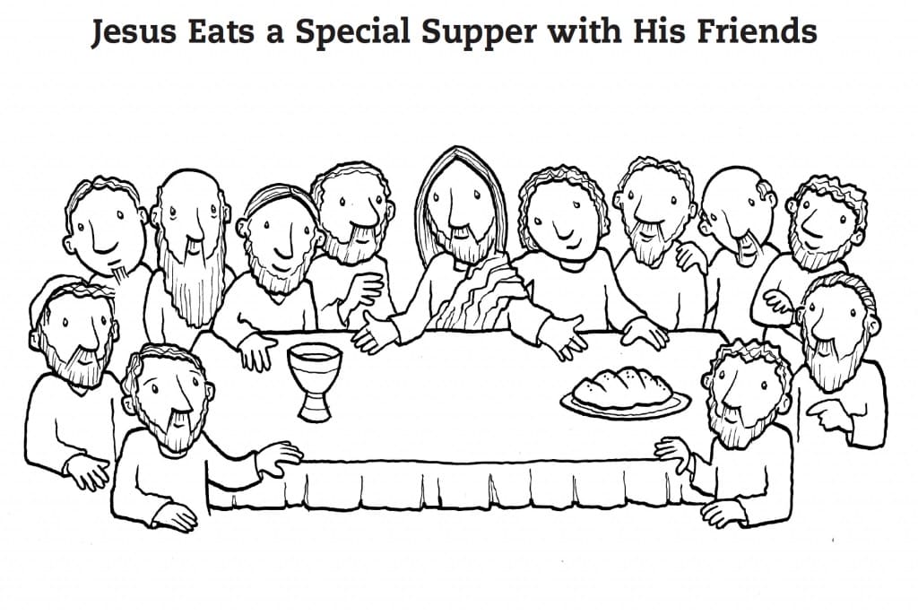 Jesus in last supper fãrbung seite