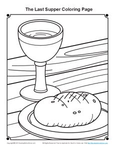 The last supper bible story coloring page sunday school activities sunday school bible coloring pages
