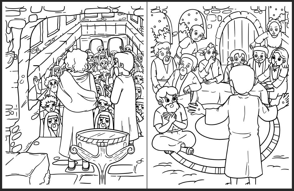 Easter coloring page bundle