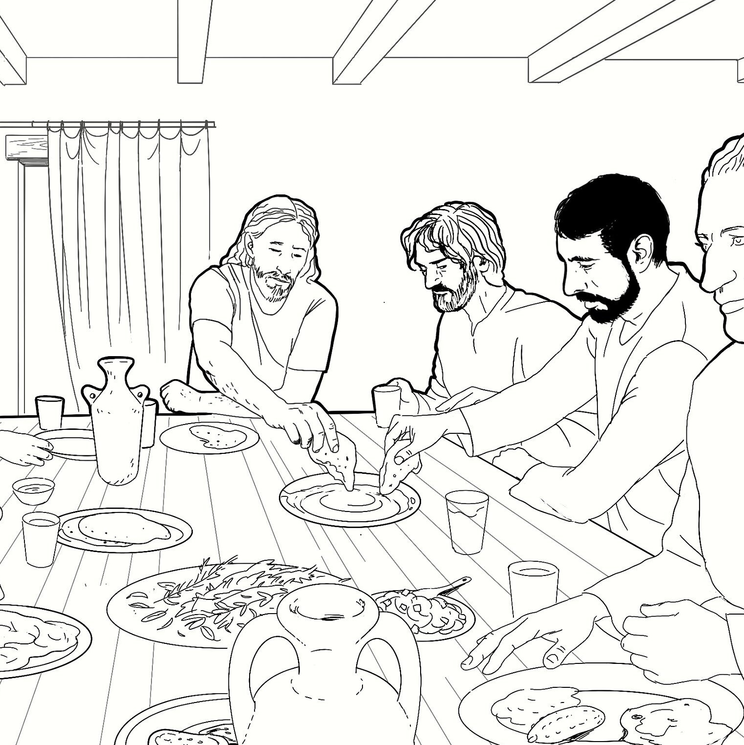 Last supper coloring