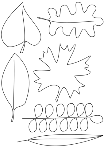 Autumn leaves coloring page free printable coloring pages