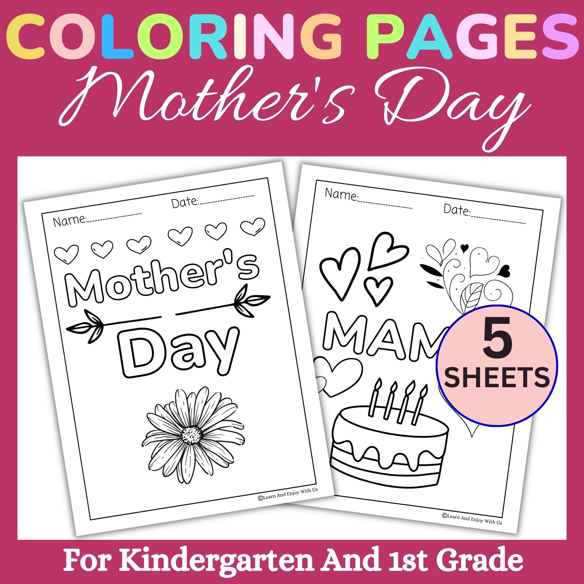 Mothers day coloring pages for preschool kindergarten and st grade activities made by teachers