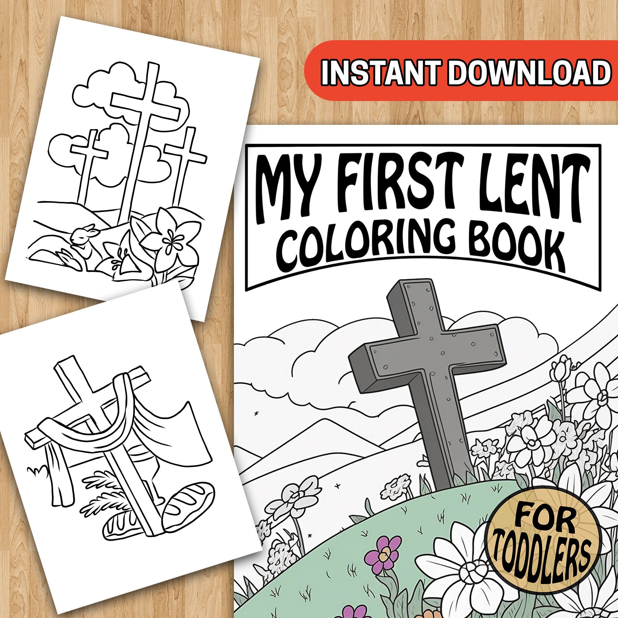 Best value my first lent coloring book for toddlers instant download lenten season bible pages to color reflections easter perfect gift