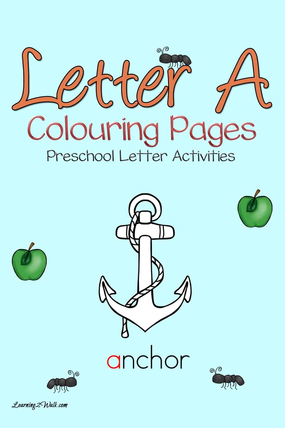 Letter a coloring pages preschool letter activities