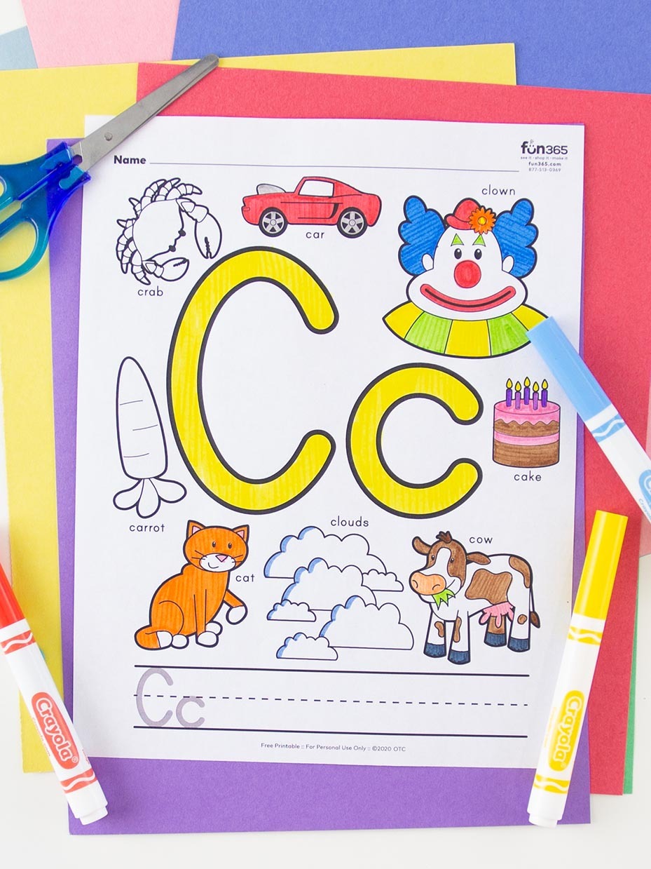 Alphabet free coloring pages