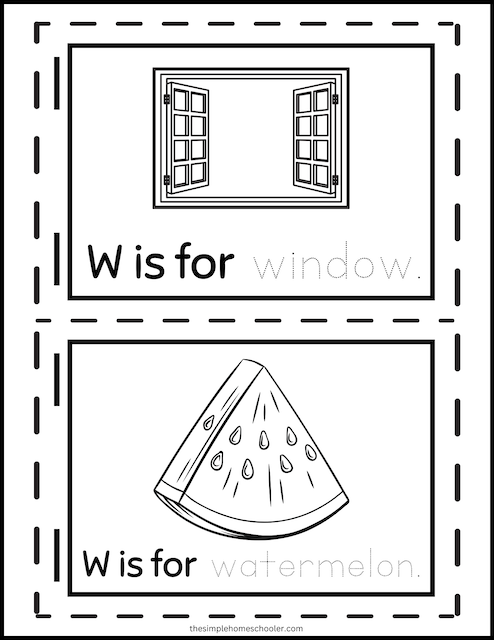 Free letter w worksheets for preschool and kindergarten