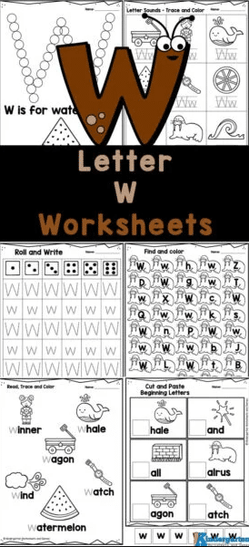 Letter w worksheets free homeschool deals