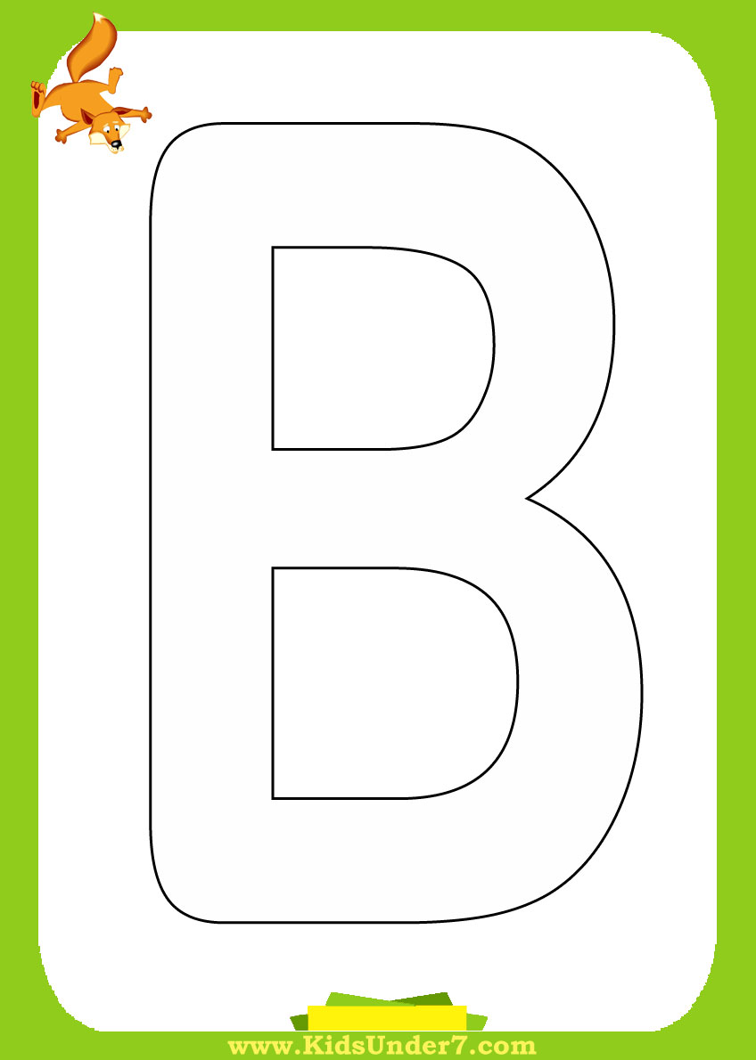Kids under alphabet coloring pages