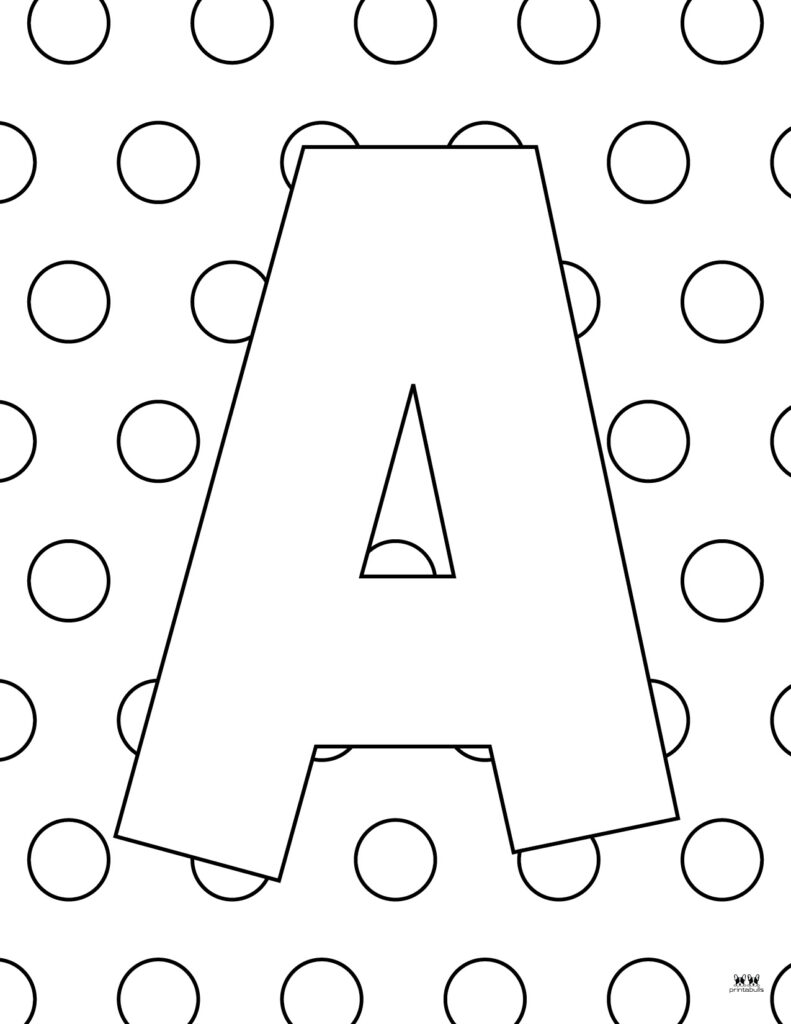Letter a coloring pages