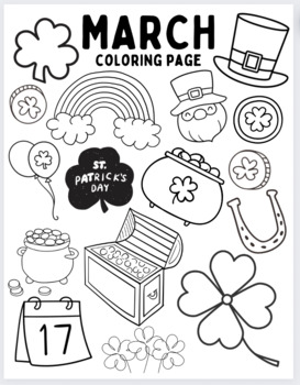 March coloring pages st patricks day party morning work preschool