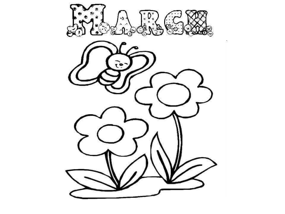 Free printable march coloring pages