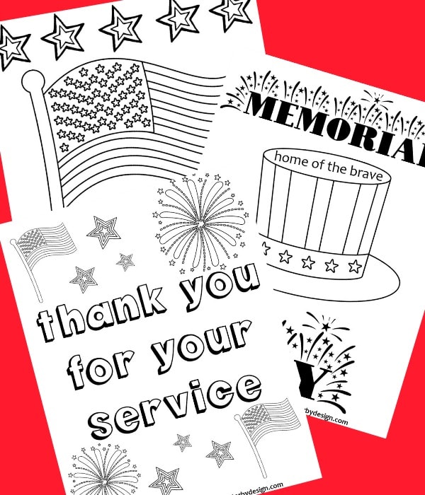 Memorial day color pages