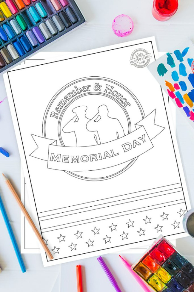 Free printable patriotic memorial day coloring pages kids activities blog