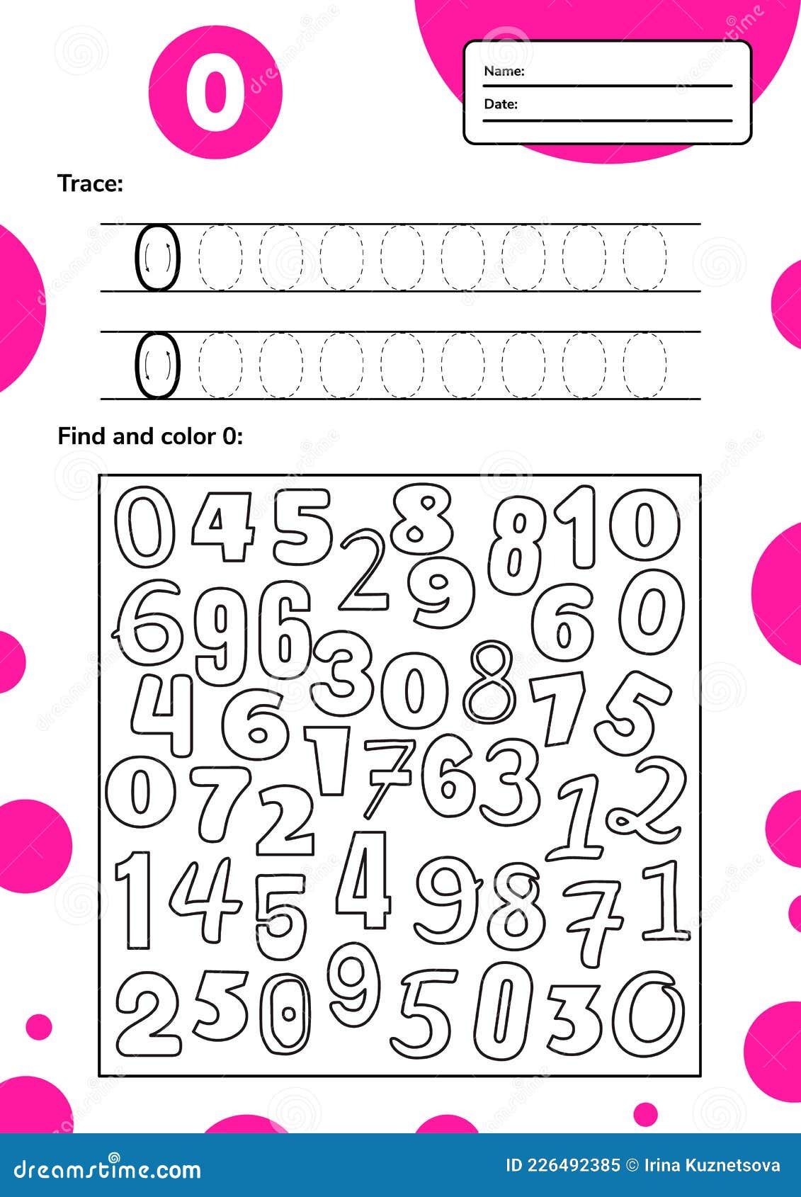 Zero worksheet stock illustrations â zero worksheet stock illustrations vectors clipart