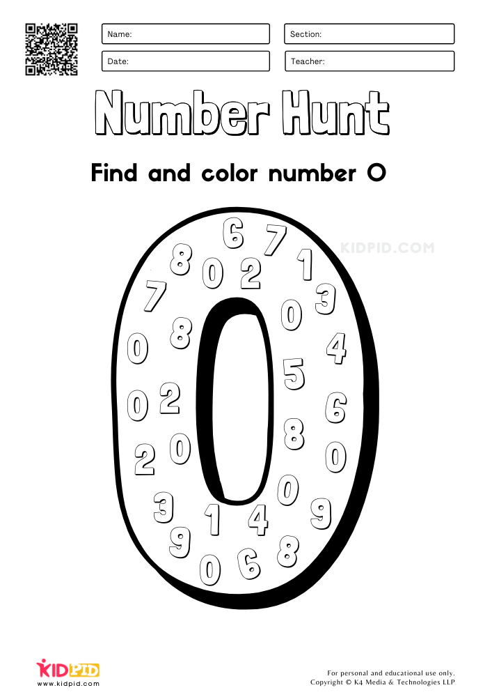 Number hunt coloring preschool worksheets