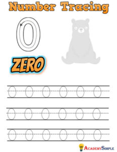 Number tracing worksheet trace the number