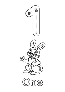 Number coloring pages to