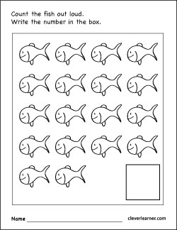 Number writing counting and identification printable worksheets for children