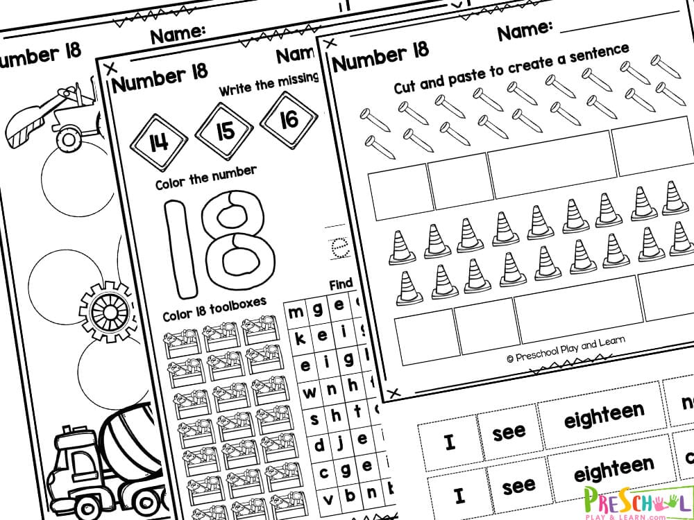 Free printable number tracing worksheets