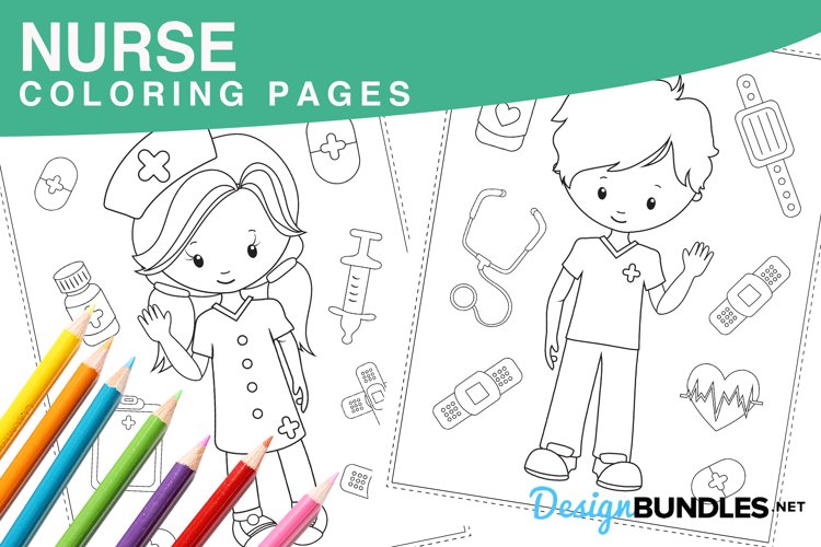 Nurse coloring pages