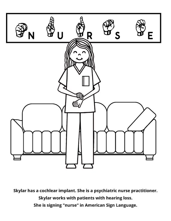 Nurse coloring book disability diversity inclusion