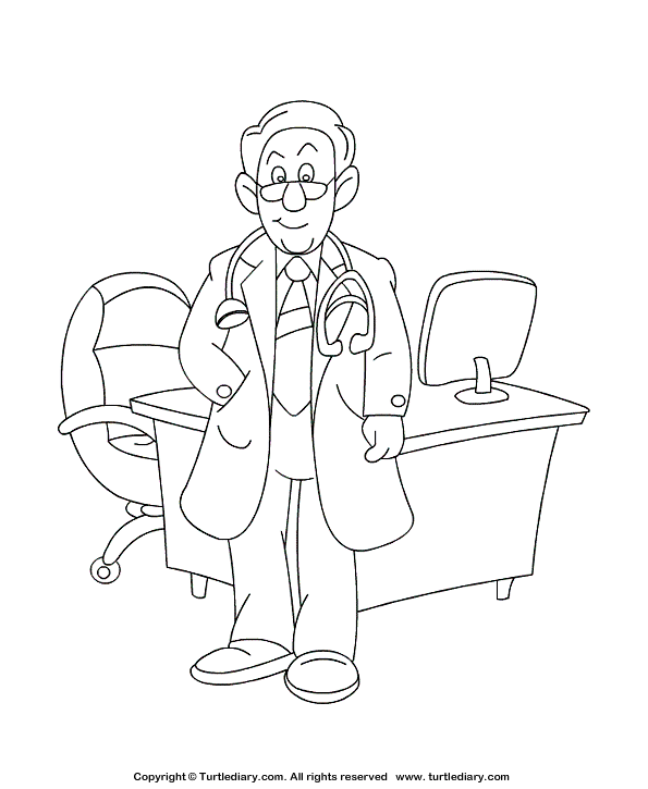 Doctor coloring sheet turtle diary