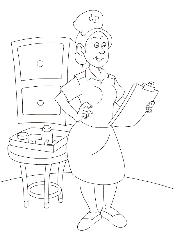 Nurse coloring pages