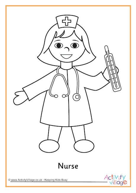 Nurse louring page loring pages nurse crafts preschool crafts