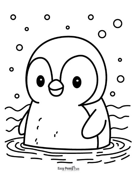 Printable penguin coloring pages