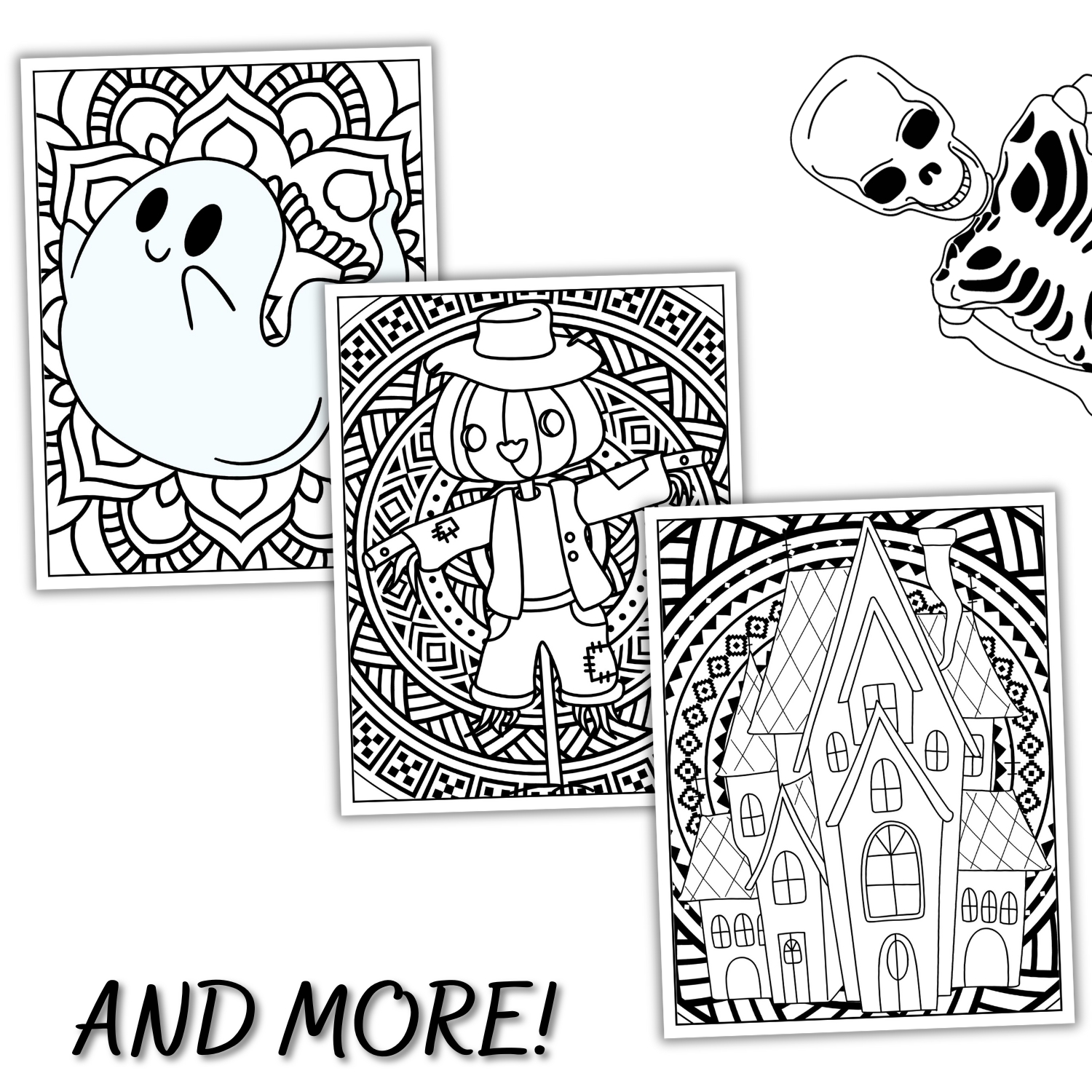 Halloween mandala coloring pages spooky creative fun for kids