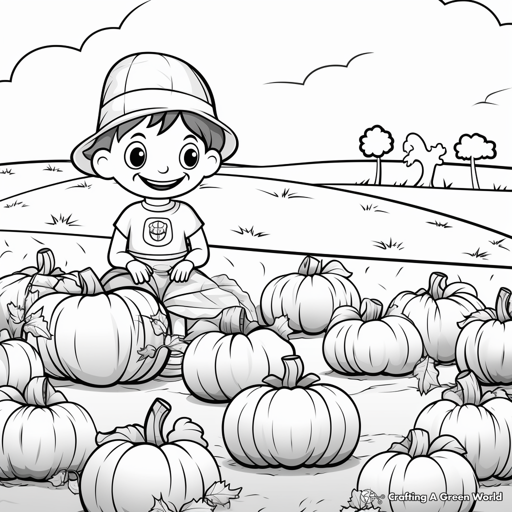 Pumpkin patch coloring pages