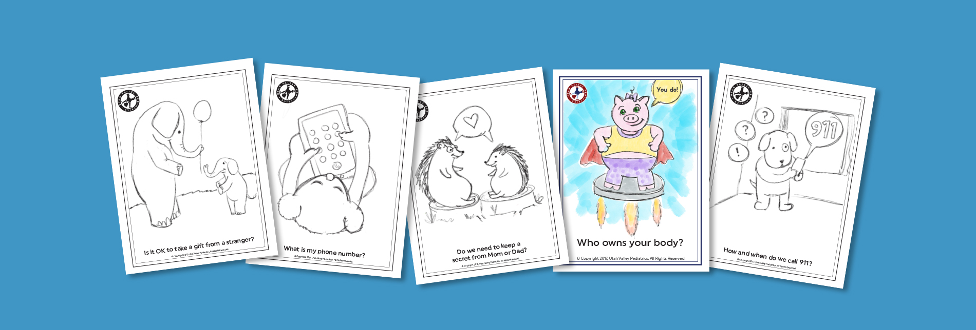 Safety coloring sheets for kindergarteners
