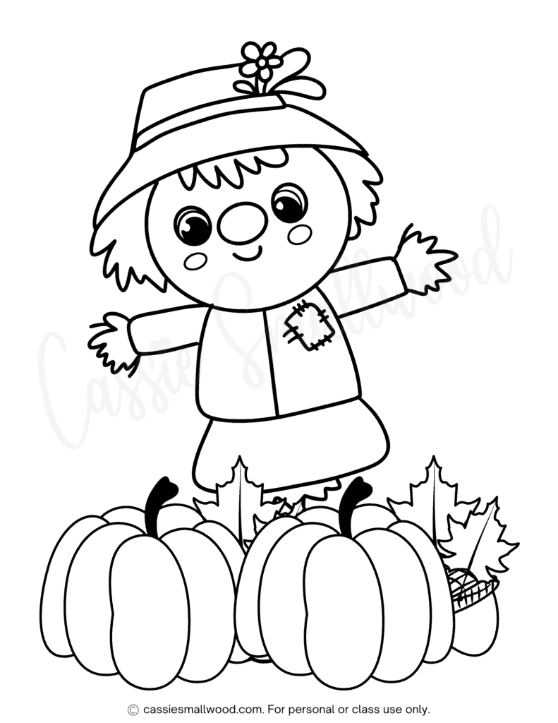 The best scarecrow coloring pages