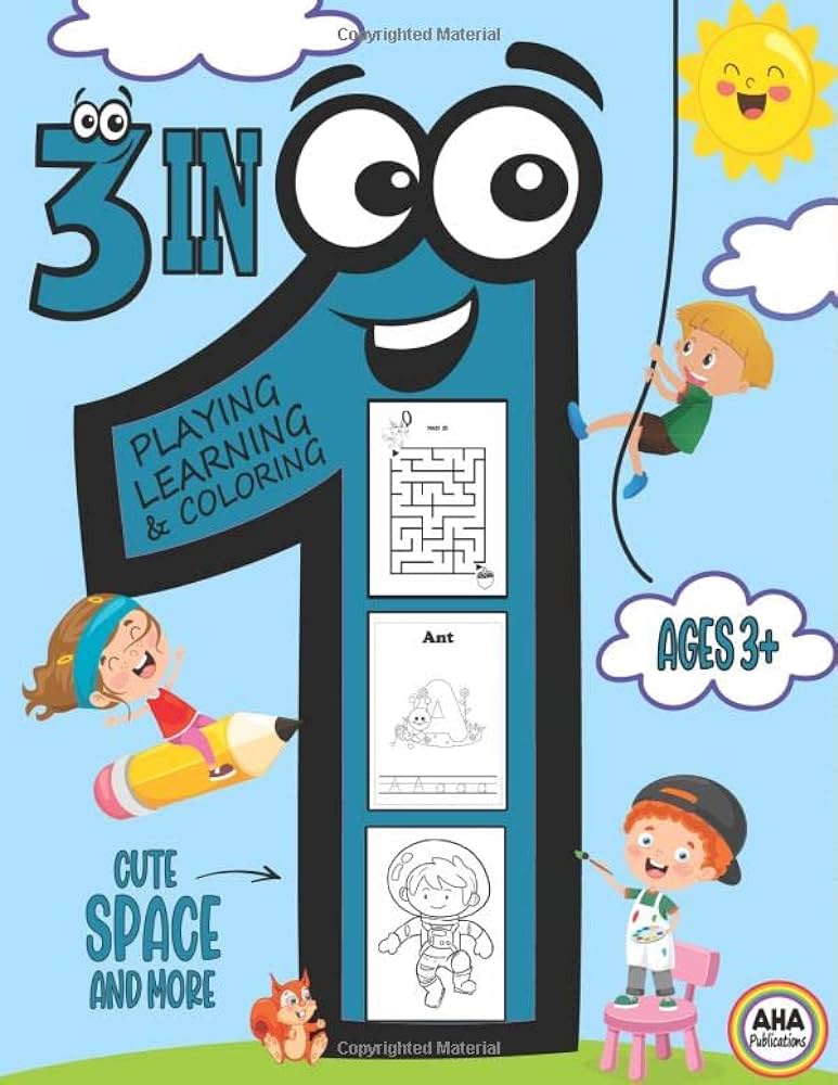 In playing learning coloring for preschool kindergarten and kids ages