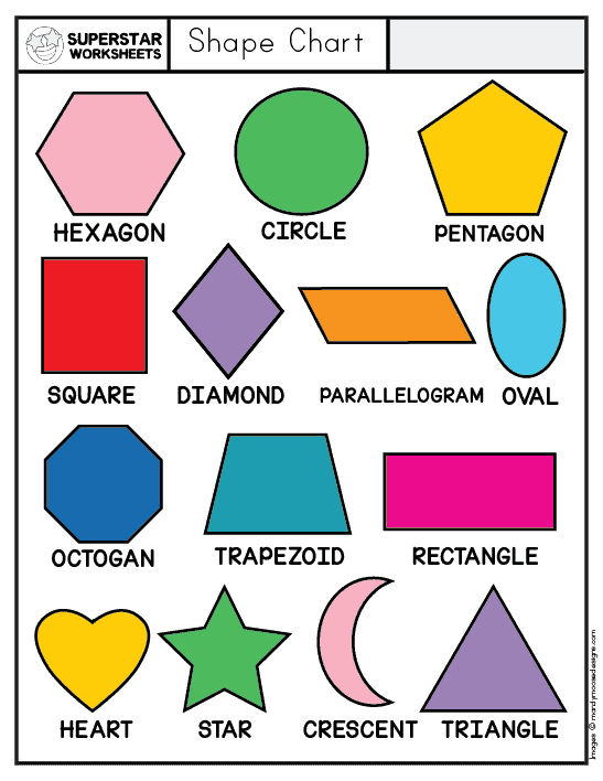 Preschool shapes worksheets
