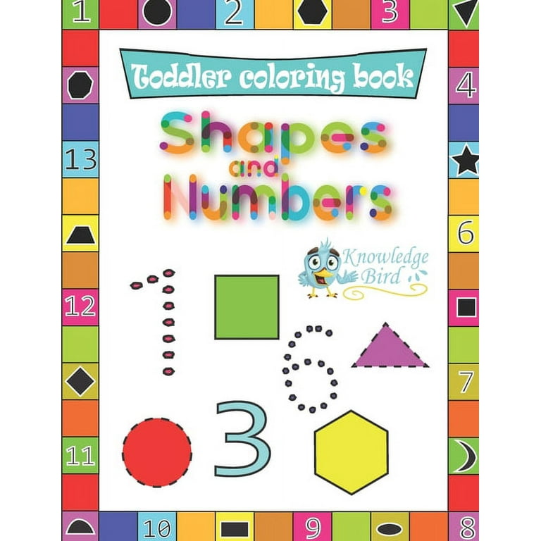 Shapes and numbers coloring and tracing shapes and numbers